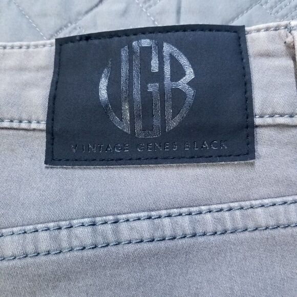 Vintage Genes Black Jeans Mens 36x32 Purple Slim Fit Dark Wash American Denim - Picture 11 of 12